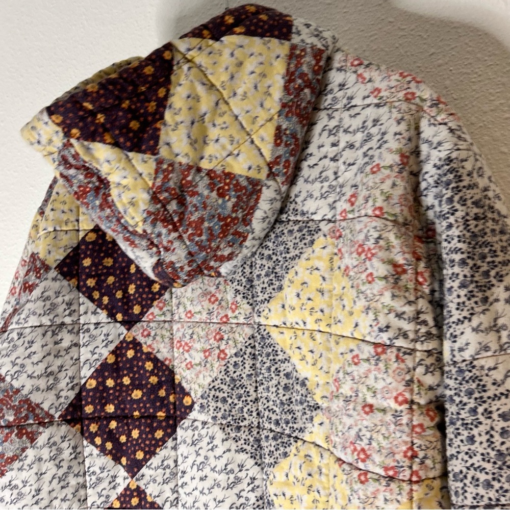 Wild Fable Multicolor Patchwork Puffer Jacket Siz… - image 6